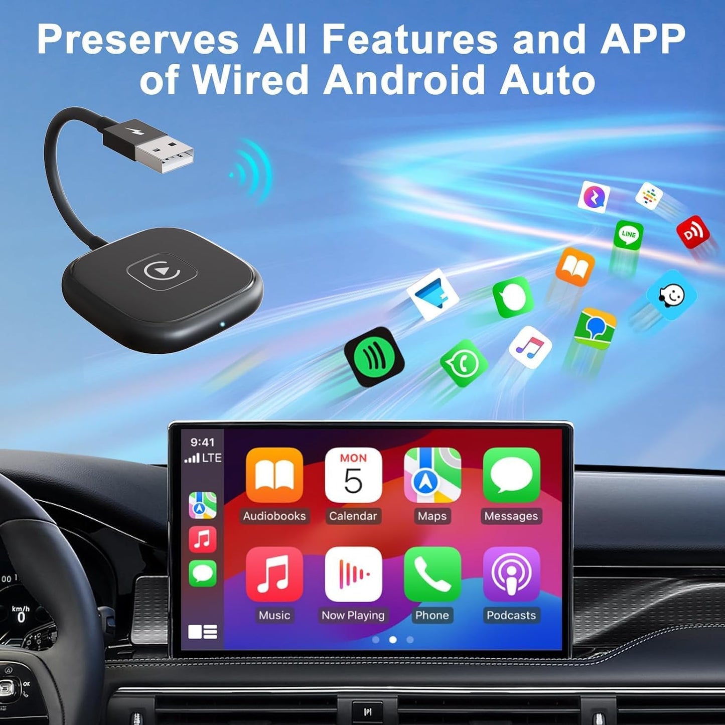 Wireless CarPlay Adapter Free shipping around Great Vancouver One Year Warranty