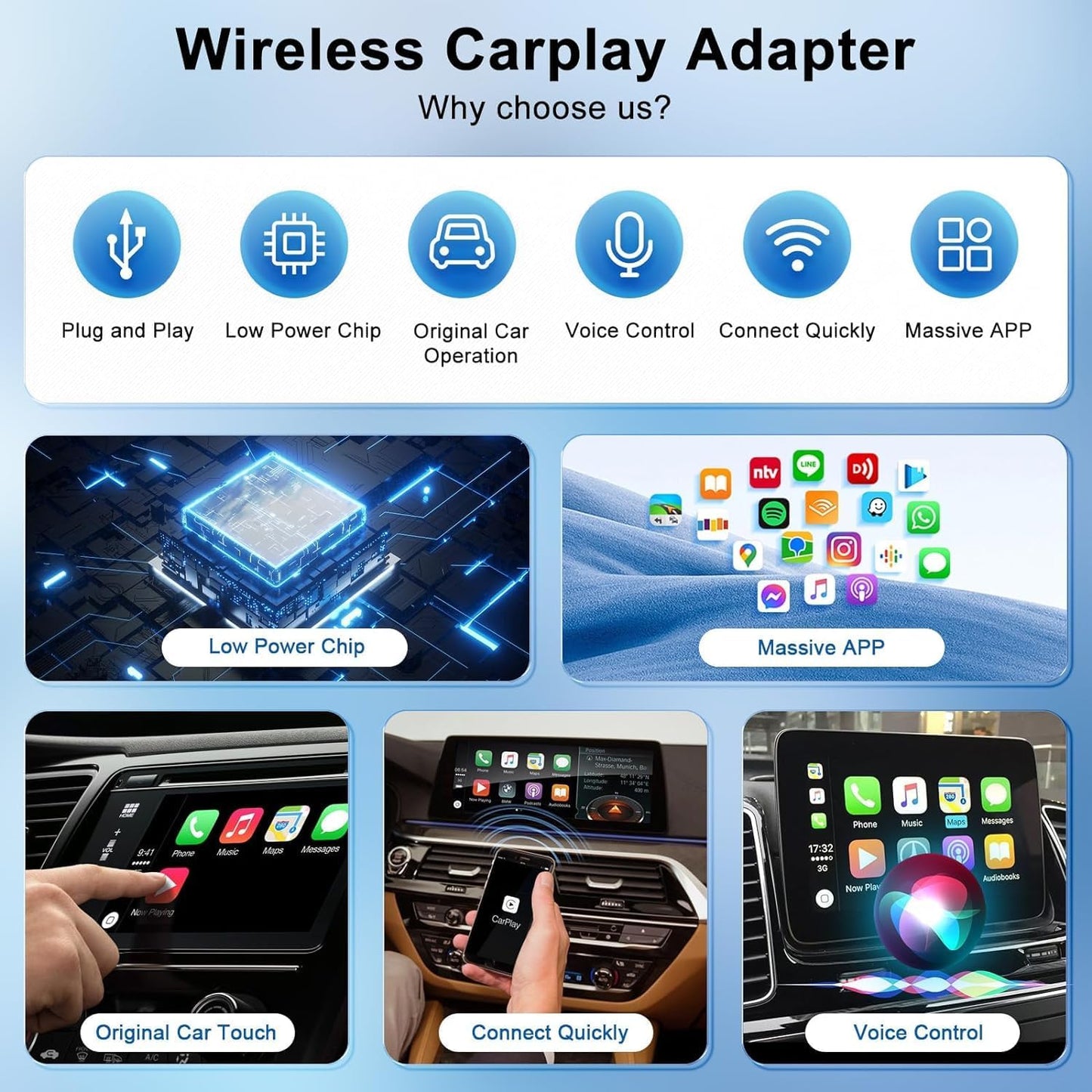 Wireless CarPlay Adapter Free shipping around Great Vancouver One Year Warranty
